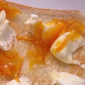 クリームチーズとオレンジマーマレード♪トースト
